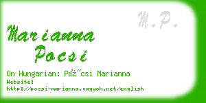 marianna pocsi business card